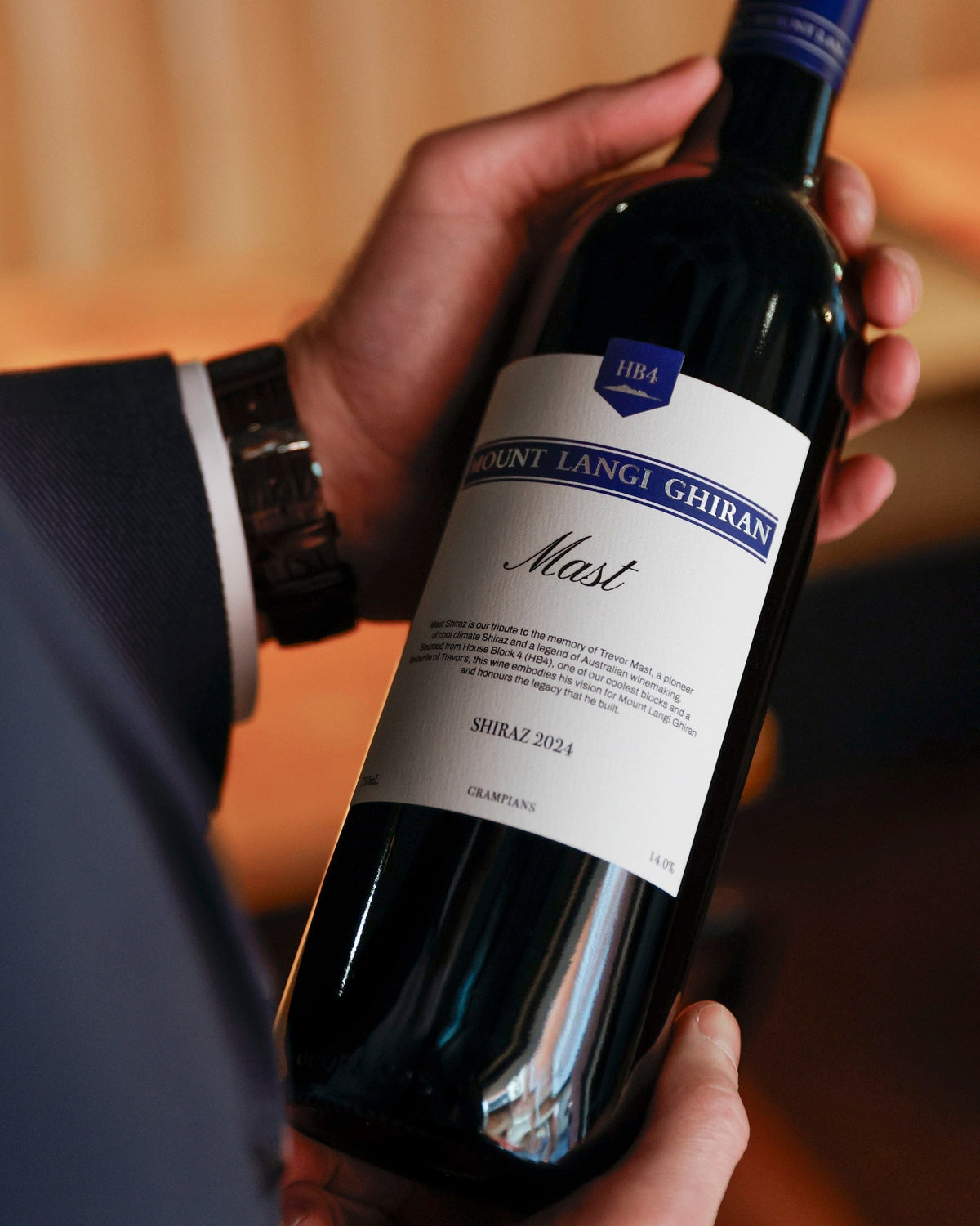 2024 Mast Shiraz in man's hands